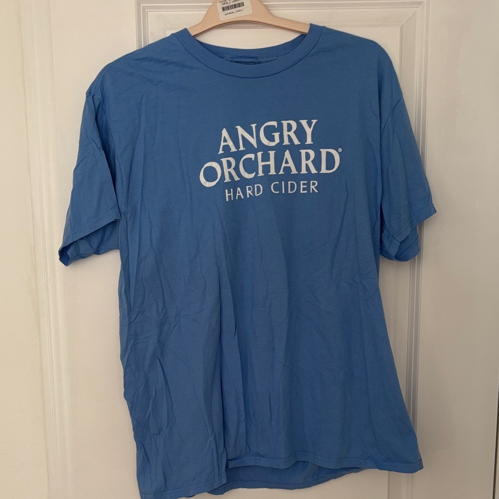 Hanes Blue Angry Orchard Hard Cider Graphic Tee